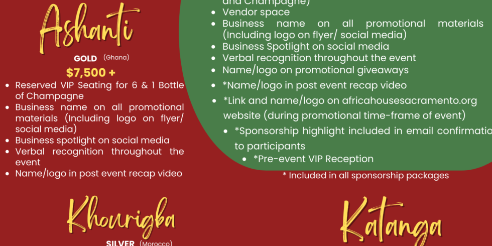 Sponsorship Opportunities and Packages