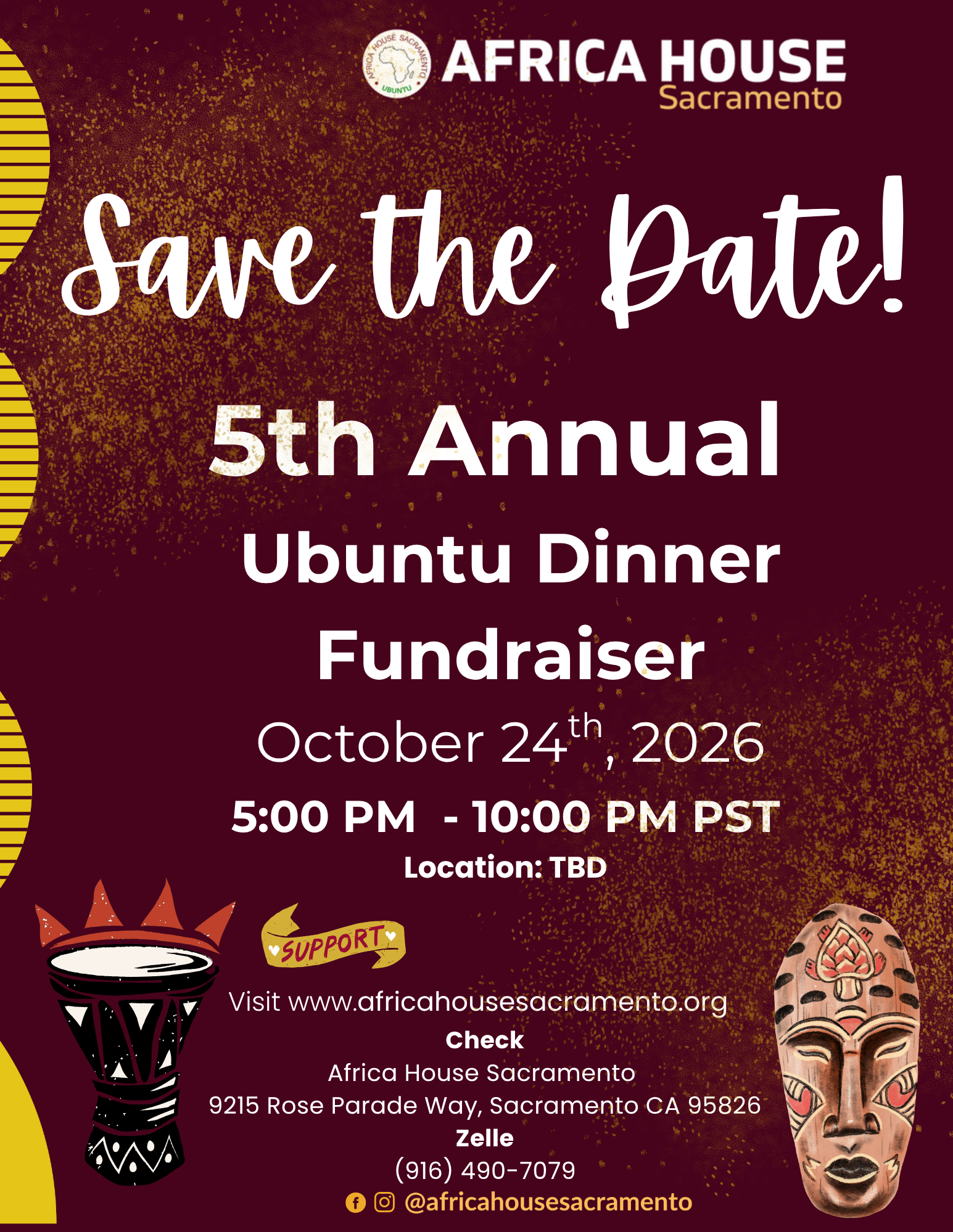 Save the Date: Africa House Sacramento's 5th Annual Ubuntu Dinner