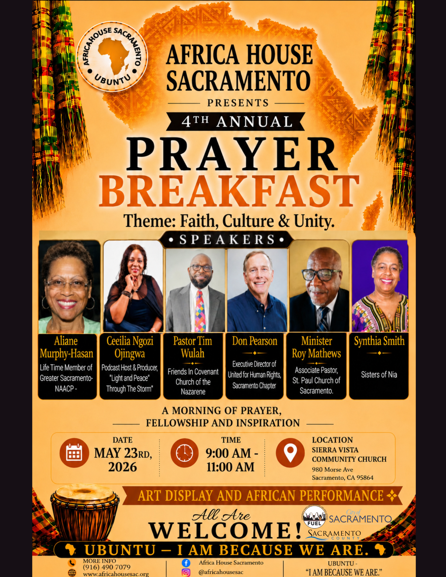 Join us for the Africa House Sacramento Prayer Breakfast!